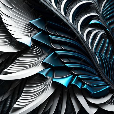 Premium Photo A Blue And Black Wallpaper With A Pattern Of Lines And