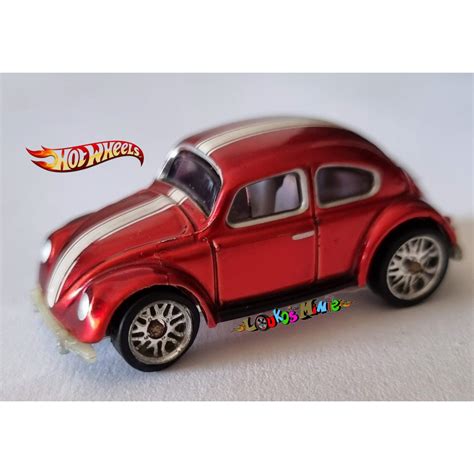 Hot Wheels Volkswagen Beetle Fusca Vermelho Loose 1 87 Shopee Brasil