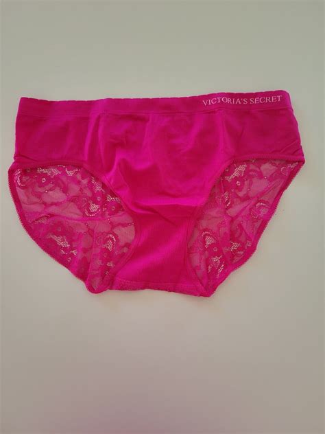 Victoria S Secret Hipkini Hiphugger Hipster Bikini Panty L Large Berry Lace Pink Ebay