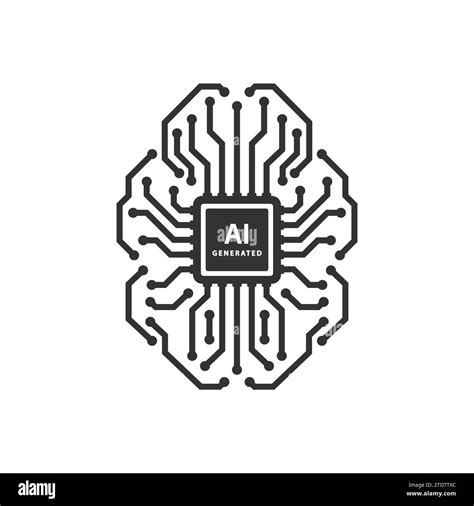 Brain Circuit Board Logo Artificial Intelligence Technology Chip