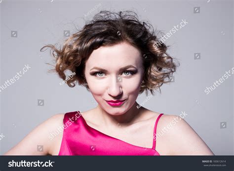 Sexy Blonde Short Haircut Studio Stock Photo Edit Now 183612614 Shutterstock