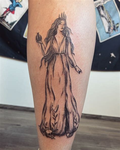 Best Persephone Tattoo Small Tattoos Ideas Anime Tattoos Leg