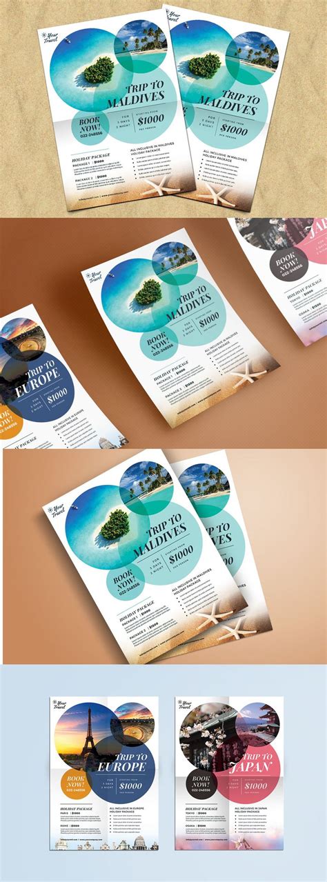 Travel Flyer Template PSD Travel Brochure Design Pamphlet Design Flyer