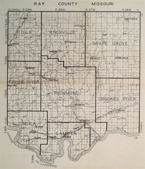 1850 Missouri County Map