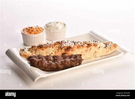 Arabic Traditional Ramadan Kebab Roll Wrap Salad And Hot Pepper