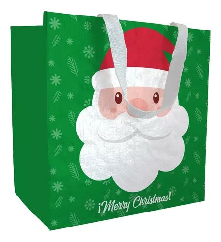 Bolsas Ecol Gicas Reutilizables Rafia Dise O Santa Claus