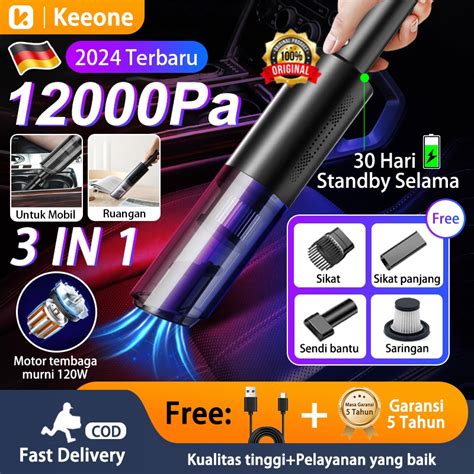 Jual 2024 3 In 1 Vacum Cleaner Mobil Portable Mini 12000Pa Penyedot