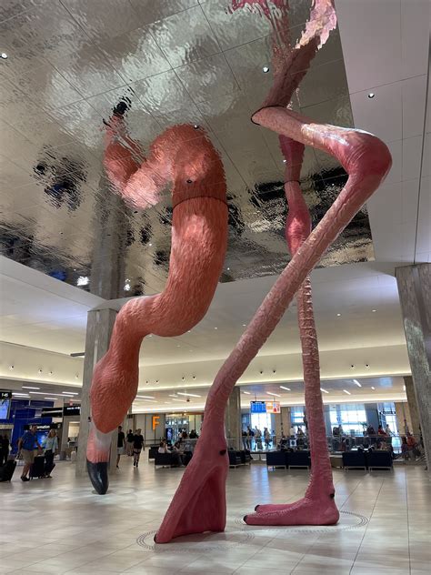 Giant pink flamingo to greet travelers at tampa international airport