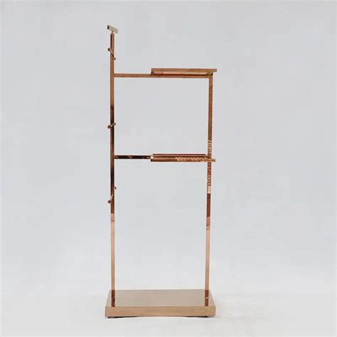 Customized Lingerie Store Shelf Display Rack Rose Gold Clothing Rack Double Sided Bra Underwear