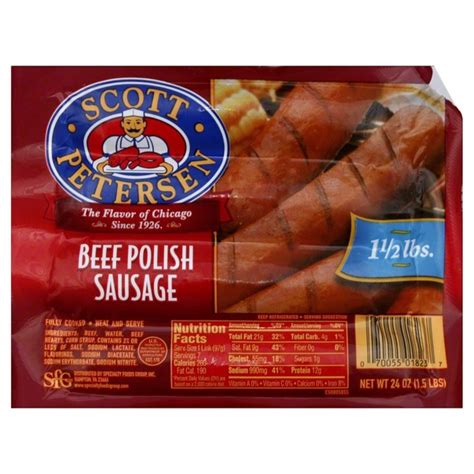 Scott Petersen Polish Sausage Beef 24 Oz Instacart