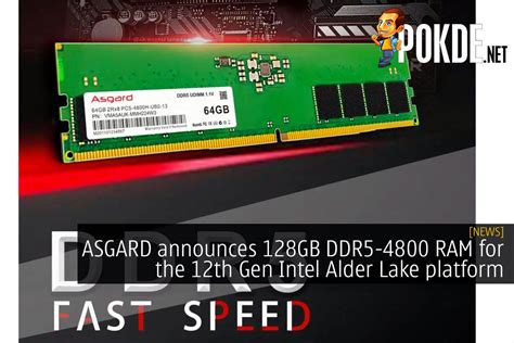 ASGARD Announces 128GB DDR5-4800 RAM For The 12th Gen Intel Alder Lake ...