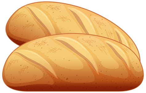 Two Baguette In Cartoon Style Isolated On White Background 1591050