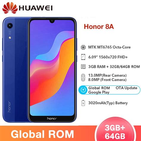 Huawei Honor 8A Honor Play 8A 3+64GB ROM Mediatek MT6765 Octa Core ...
