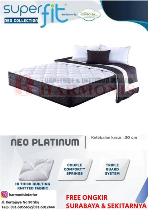 Superfit Neo Platinum By Comforta Spring Bed Ukuran 90 100 120 160 180