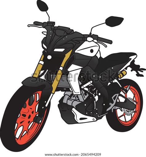 Naked Bike Motorcycle Parking Vector Stock Vector Royalty Free 2065494209