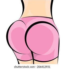 Sexy Woman Ass Vector Illustration Stock Vector Royalty Free