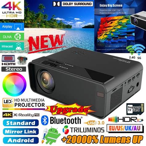 Новейшее обновление W12, 2022, интеллектуальный проектор, Full HD 1080P ...
