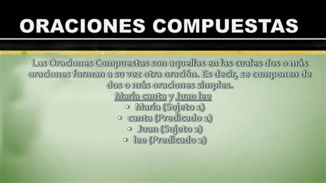 Oraciones Compuestas PPT Descarga Gratuita