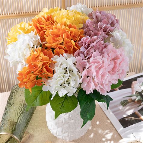 Riguas Hydrangea Simulation Flower Anti Fade Artificial Home Decor No