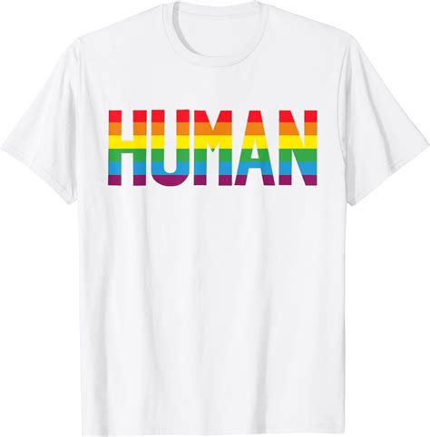 HUMAN LGBT Flag Gay Pride Month Transgender Rainbow Lesbian T Shirt Walmart