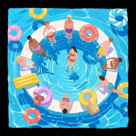Free Poolside Summer Joy Image - Watercolor, Swimming, Pool | Download ...