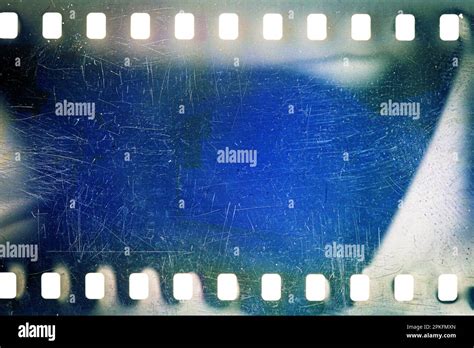 Dusty And Grungy 35mm Film Texture Or Surface Perforated Scratched