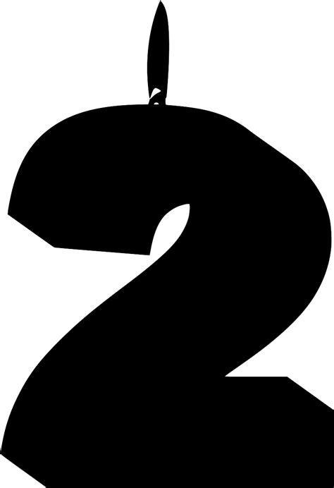 SVG > birthday numbers 2 two - Free SVG Image & Icon. | SVG Silh