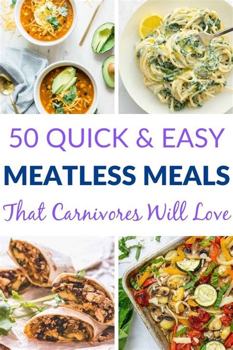 50 Quick And Easy Meatless Recipes That Carnivores Will Love Healthy