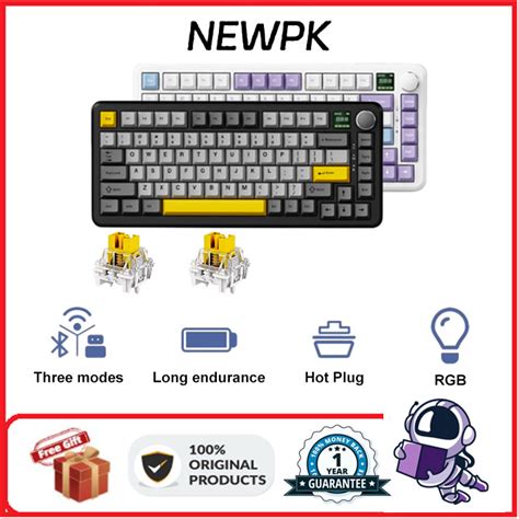 AJAZZ AK MAX Wireless Three Mode Magnetic Axis Mechanical Keyboard RGB Hot Plug Shopee Malaysia