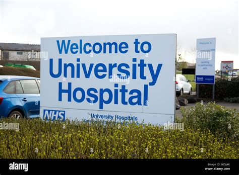 The Sign On The Main Entrance Of University Hospital Coventry The