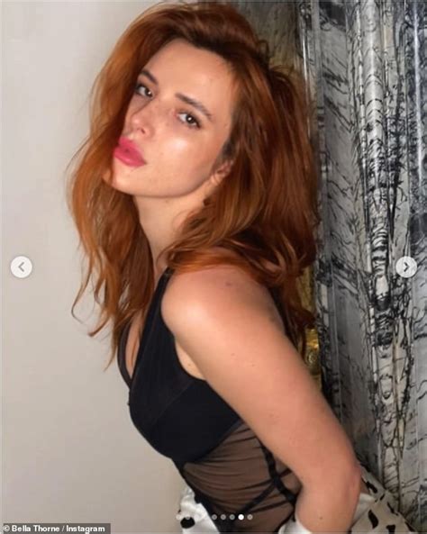 Bella Thorne Puts On A Very Racy Display As She Flaunts Her Cleavage In Skimpy Mesh Lingerie