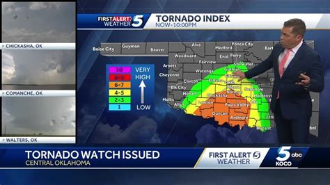 Tornado Watch Thunderstorm Warning Issued For Oklahoma Counties Youtube