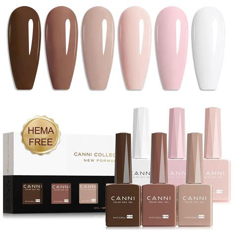Amazon CANNI Gel Nail Polish Kit Colors Nude Pink ML Gel Polish Set Skin Tones French