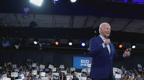 President Joe Biden and VP Kamala Harris join campaign call to say they ...