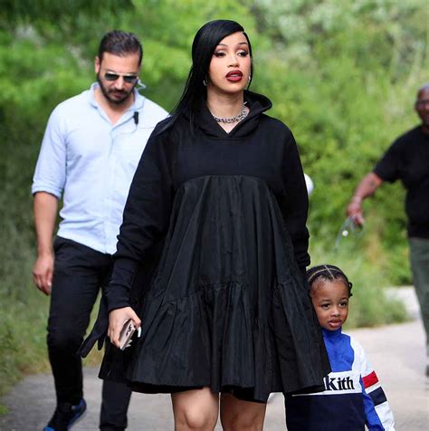 Cardi B and her children attend Zoo de Vincennes in Paris, France on