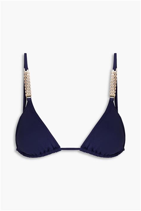 MELISSA ODABASH Maldives Embellished Triangle Bikini Top THE OUTNET