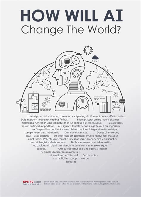 Premium Vector | How will artificial intelligence change the world poster.