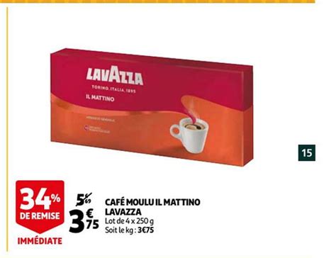 Promo Café Moulu Il Mattino Lavazza 34 De Remise Immédiate chez Auchan