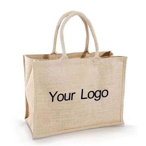 Wholesale Pcs Lot Custom Printed Company Logo Burlap Jute Hessian