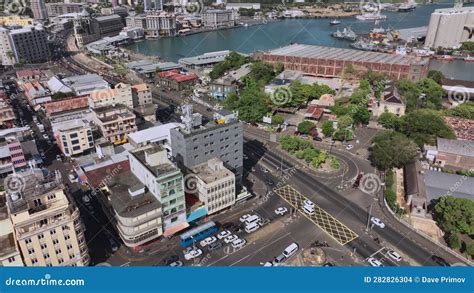 Bus Station In The Center Of Port Louis In Mauritius Stock Footage