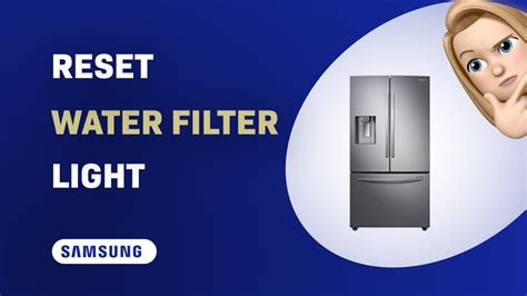 How To Reset Water Filter Light On Samsung Rf23r6201sr Fridge Youtube