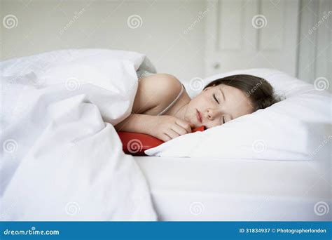 Girl Sleeping With Hot Water Bottle In Bed Stock Image Image Of Asleep Lying