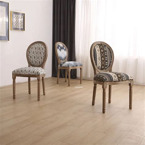 Креативные деревянные обеденные стулья в этническом стиле, американское ...