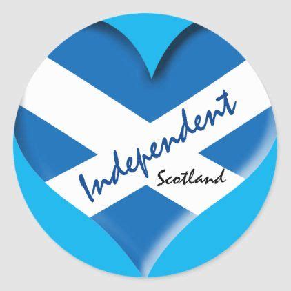 Scottish Flag Scotland Independent Heart Sport Classic Round