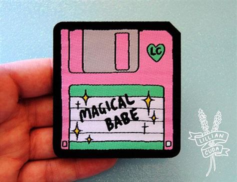 90 S Magical Babe Floppy Disk Patch Cute Patches Cool Patches Pin And Patches