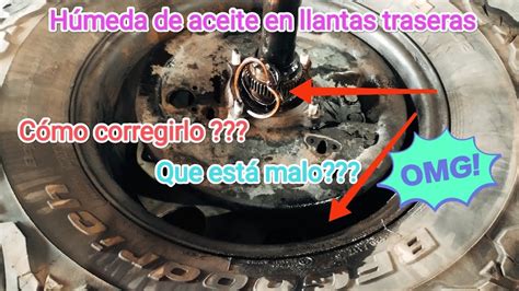 Corrección de bote de aceite por rueda trasera Toyota Hilux Cambio de