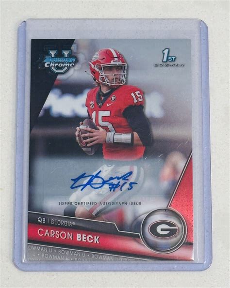 Topps Bowman Chrome Carson Beck St Bowman Autograph Georgia