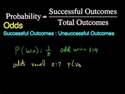 Probability And Odds Examples