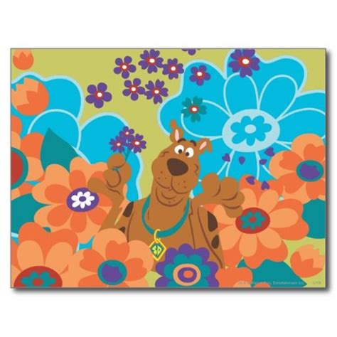 Scooby Doo In Flower Field Postcard Scooby Doo Mystery Incorporated