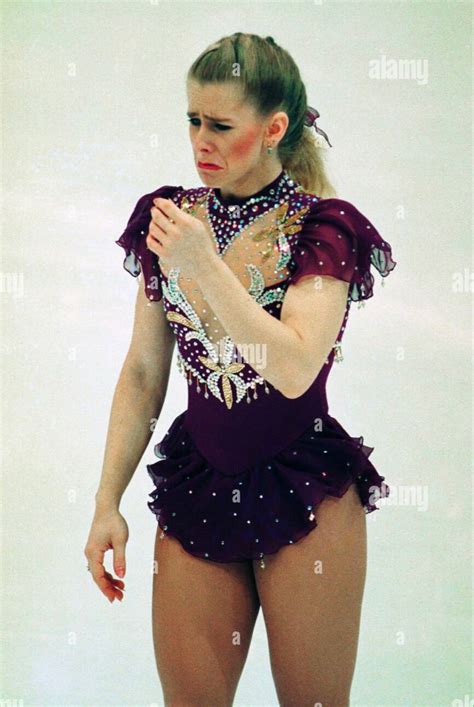 Tonya Harding in tears after a failed attempt at her free skate during ...